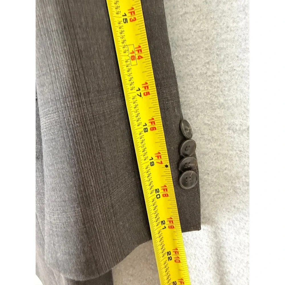 Hugo Boss Reda Super 110 Wool Blazer Mens 34R Charcoal‎ Grey Glen Check Sport